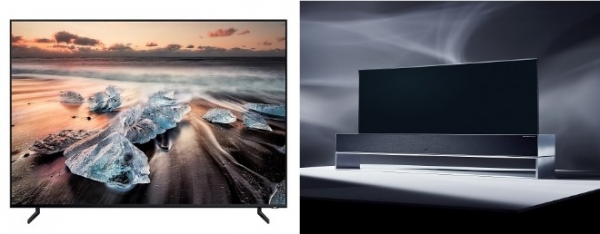 삼성 QLED TV(좌), LG 시그니처 OLED TV(우)｜각 사 제공