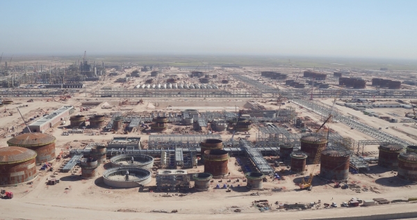 현대건설이 현재 이라크에서 수행 중인 카르발라 정유공장 현장의 전경.ㅣ사진=현대건설