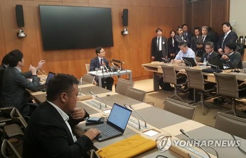 한국대표단, WTO 한일 양자협의 언론 브리핑 ｜ 연합뉴스